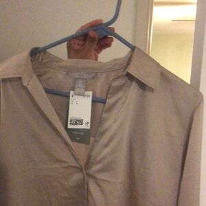 Satin long sleeve  goldy tuape color